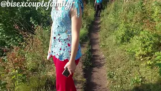 European MILF Swallows Stranger's Load Outdoors POV