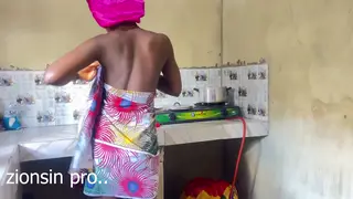 Ebony Teen Takes BBC on the Kitchen Counter