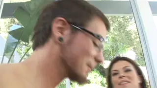 Busty Stepmom Takes Anal and a Facial in Stockings