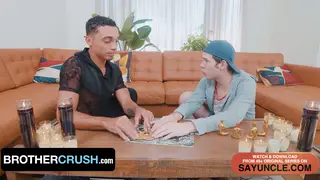 Latino Twinks Share a Holiday Creampie After Rimming