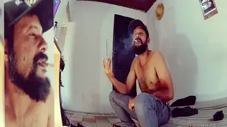 Hairy Bear Shows Off Feet and Armpits Solo