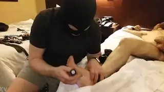 Bound Guy Endures Relentless Foot Tickling