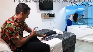 Latina Maid Takes a Messy Facial After Sloppy Deepthroat