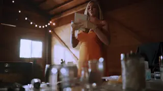 Busty Blonde Tattooed Star Devours Alien Gangbang