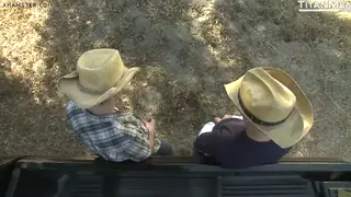Muscular Buddies Share Outdoor Pissing Session