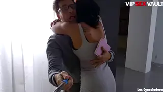 Two Latina Teens Share Two Cocks in Homemade Threesome