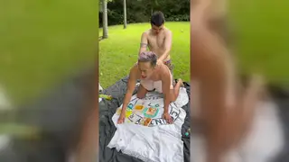 Asian Twink Couple Turns Picnic Into Bareback Sex