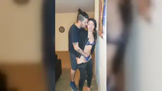 Petite Latina Stepdaughter Bends Over for Cash