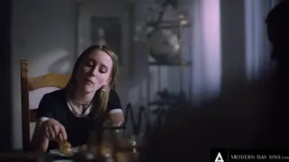Petite European Teen Deepthroats Older Stepdad