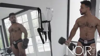 Gym Coach Delivers BBC Blowjob And Handjob Finish