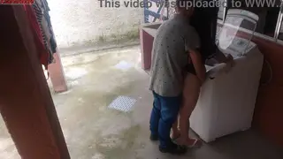 Latina MILF Maid Cheats Outdoors with Coach