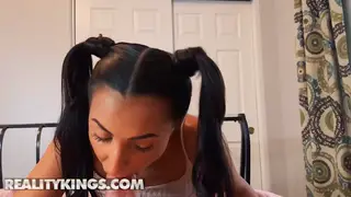 Pigtailed Teen Begs For Hard Cock After Solo Tease