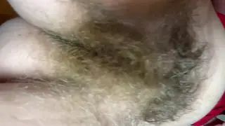 Hairy Babe Explores Her Bush in Close-Up Solo