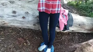 Redhead Teen Strips and Teases on Mountain Trail