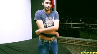 Latino Twink Performs Solo Casting With Bareback Creampie
