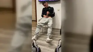 European Twinks Share a Public Handjob and Facial