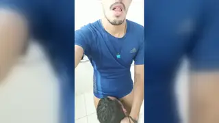 Latino Gives Outdoor Blowjob in Public Spot