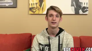 Slim Twink Jerks Off Hard After Casting Interview