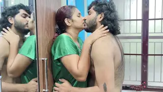 Indian Couple Explores Sensual Body Worship Over Sheer Nighty