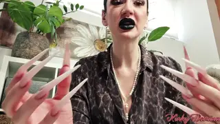 European MILF Dominates with Feet and Long Nails in POV