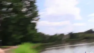 European Twink Takes Raw Cock Outdoors for Cash