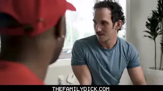 Skinny Stepson Takes BBC Coach in Bareback Threesome