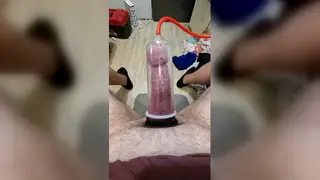 Hairy Daddy Pumps His Cock Until It Swells Huge