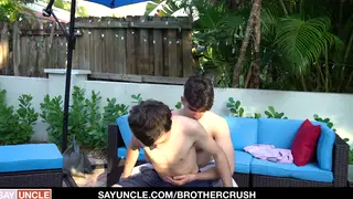 Gym Stepbrother Pounds Bareback Standing