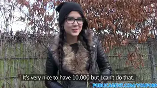 Brunette Emo Babe Sucks Cock in the Woods