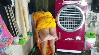 Curvy Indian Sister-in-Law Rides Hard in the Kitchen for a Creampie Finish