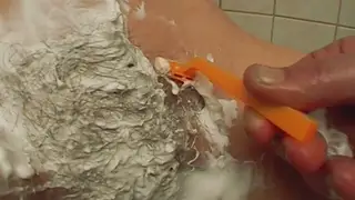 Busty German MILF Reveals Hairy Intimate Area in Vintage Shaving Close-Up