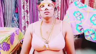 Busty Indian Wife Cheats While Husband Listens Nearby