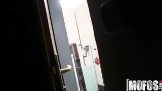 Blonde European Dominates Employee Over Office Desk