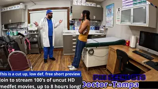 Petite Brunette Teen Endures Medical Exam with Toys in Hospital