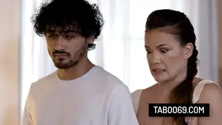 Stepmom Guides Stepson and Girlfriend in First Threesome