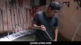 Latino Twink Sucks Cock Outdoors for Cash