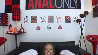 Blonde Anal Enthusiast Swallows Load After Toy-Stretched Creampie