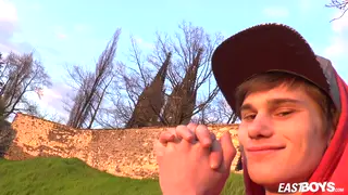 Slim European Twink Gets a Handjob During Outdoor Casting
