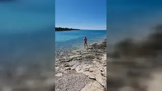 Muscular Hiker Claims Bareback Anal on Public Beach