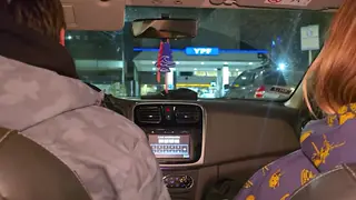 Two Curvy Latinas Share Two Cocks in a Wild Car Orgy