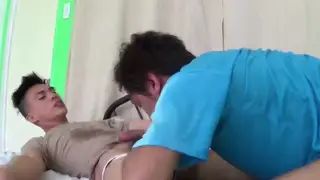 Asian Guy Enjoys Piss Play In The Shower
