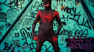 Spidey Cosplay Solo Ends in Handjob Release