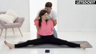 Busty European Teen Rides Her Boyfriend After Yoga Stretch