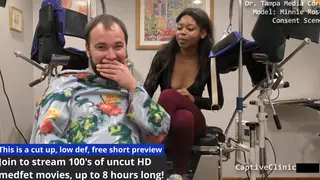 Petite Brunette Endures Medical Fetish Session
