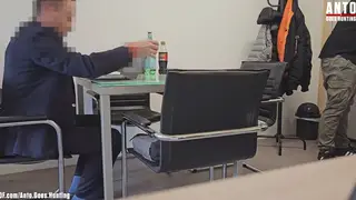 Mature European in Uniform Seduces Straight Guy for First Gay Blowjob