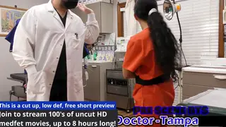 Bound Latina Patient Examined by a Dominant Doctor