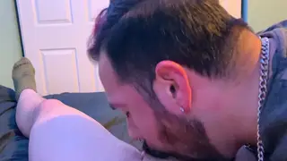 Hairy Latino Daddy Takes a Deep Throat and Swallows