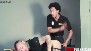 Ebony Cop in Uniform Dominates With BBC
