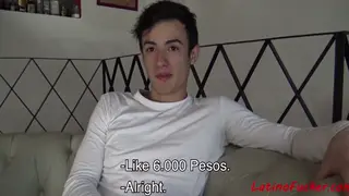 Straight Latino Tries Gay Sex for Cash on Camera