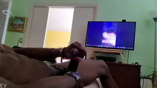 Solo Guy Strokes His Big Uncut Cock for the Camera